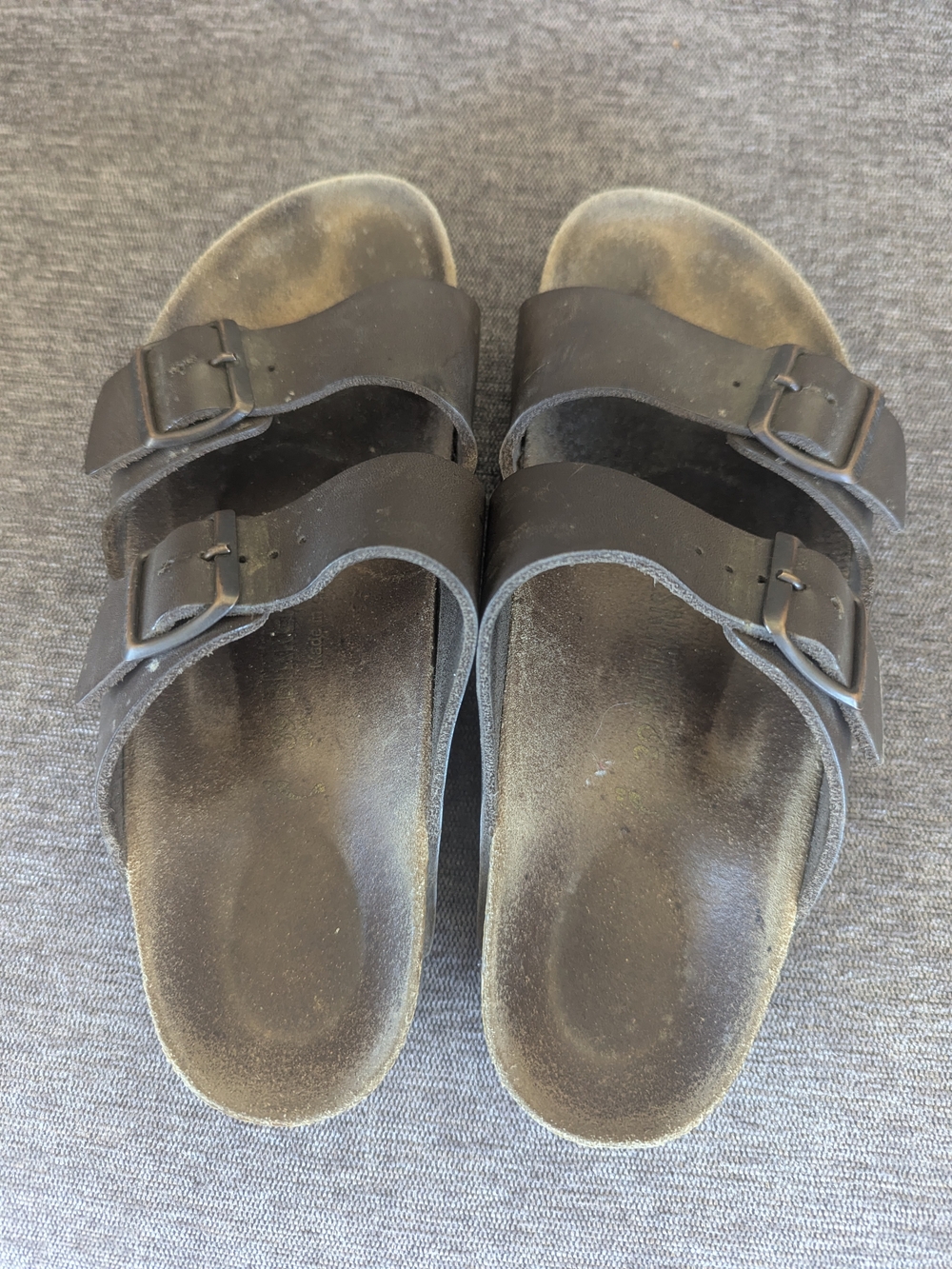 Birkenstock Brown Two-Strap Women's Slide Sandals